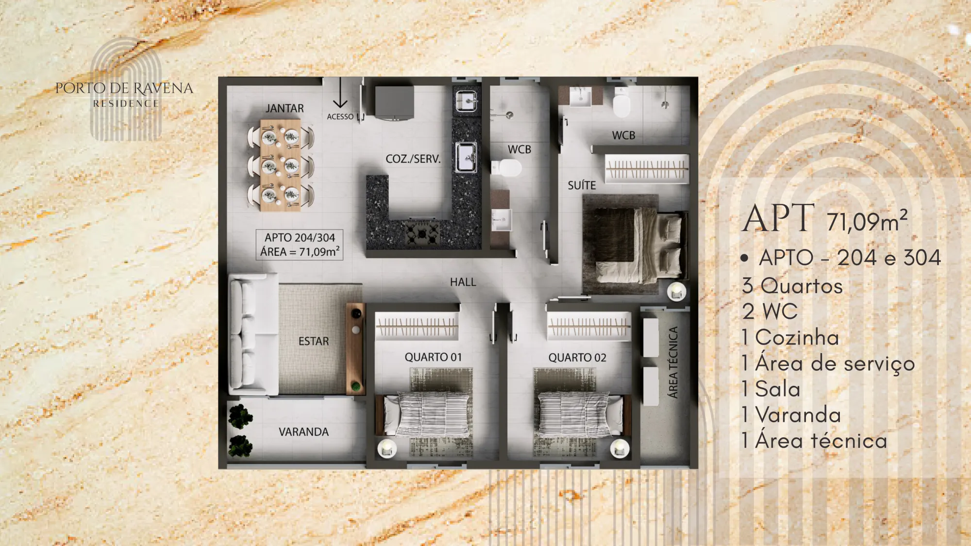 APARTAMENTO PORTO DE RAVENA RESIDENCE – BANCÁRIOS| JOÃO PESSOA-PB - imagem 8
